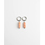 Dora Hoops ORANGE Natural Stone SILVER - Stainless Steel