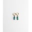 Dora Boucles d'oreilles TURQUOISE or - acier inoxydable