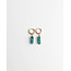 Dora Hoops TURQUOISE Natural Stone GOLD - Stainless Steel