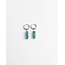Dora Hoops TURQUOISE Natural Stone SILVER - Stainless Steel