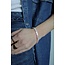 'Heart to heart' ARMBAND Pastel pink - Edelstahl