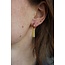 Dora Hoops YELLOW Natural Stone GOLD - Stainless Steel