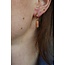 Dora Hoops ORANGE Natural Stone GOLD - Stainless Steel