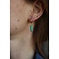 Dora Hoops SEA GREEN Natural Stone GOLD - Stainless Steel