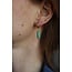 Dora Hoops SEA GREEN Natural Stone GOLD - Stainless Steel