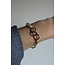 Pearls & chains bracelet gold - stainless steel