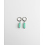 Dora Hoops SEA GREEN Natural Stone SILVER - Stainless Steel