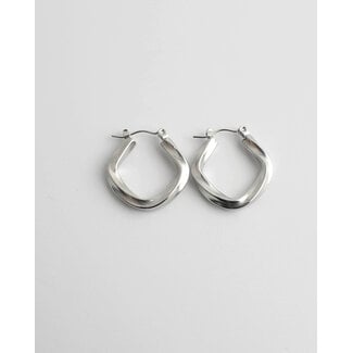 "Jane" Boucle d'oreille argent - Acier inoxydable