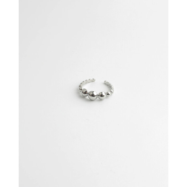 "Dottie" Bague Argent - Acier inoxydable