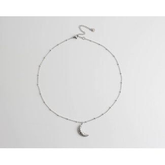 "Moon" Necklace SILVER- Stainless steel