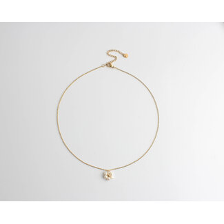 'FLEUR BLANCHE' Necklace gold - Stainless steel