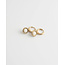 'Tara' earrings gold & White - stainless steel