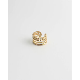 'Nore' ring gold - stainless steel (verstelbaar)