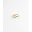 "Lise" Anillo Oro Blanco - Acero Inoxidable