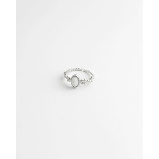 "Lise" Ring White Silver - Stainless Steel