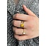 "Varia" ANILLO Oro amarillo - Acero inoxidable (ajustable)