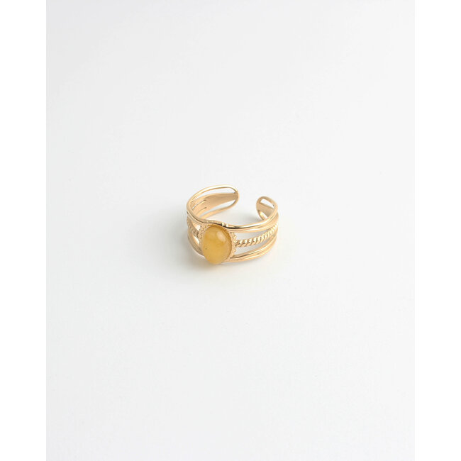 "Varia" ANILLO Oro amarillo - Acero inoxidable (ajustable)