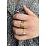 "Varia" ANILLO Plata amarillo - Acero inoxidable (ajustable)