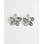 'Fleur' Boucles d'oreilles fleur Argent - acier inoxydable