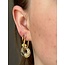 'Tirza' Earrings Beige Stone  - Stainless Steel