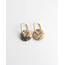 'Tirza' Earrings Beige Stone  - Stainless Steel