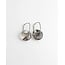 'Tirza' Earrings Silver Grey Stone  - Stainless Steel