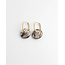 'Tirza' Earrings Grey Stone  - Stainless Steel