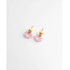 Boucles d'oreilles ' Baby Babs' Rose & doré - acier inoxydable