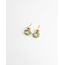 Boucles d'oreilles ' Baby Babs' vert & doré - acier inoxydable