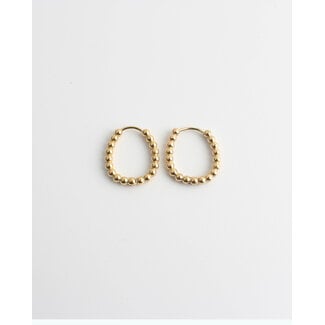 Big Dotted 'Julia' Earrings Gold - Stainless Steel