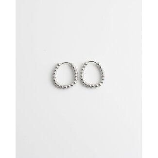 Big Dotted 'Julia' Earrings Silver - Stainless Steel