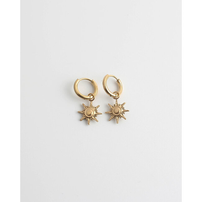 'Sonne' Earrings gold - Stainless steel