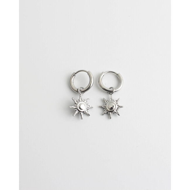 'Sonne' Earrings silver - Stainless steel