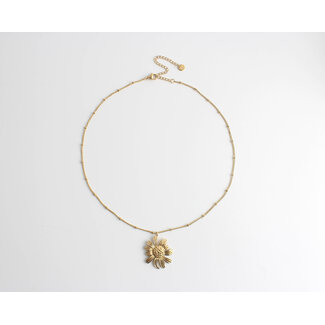 'Gerbera' Necklace gold - Stainless steel