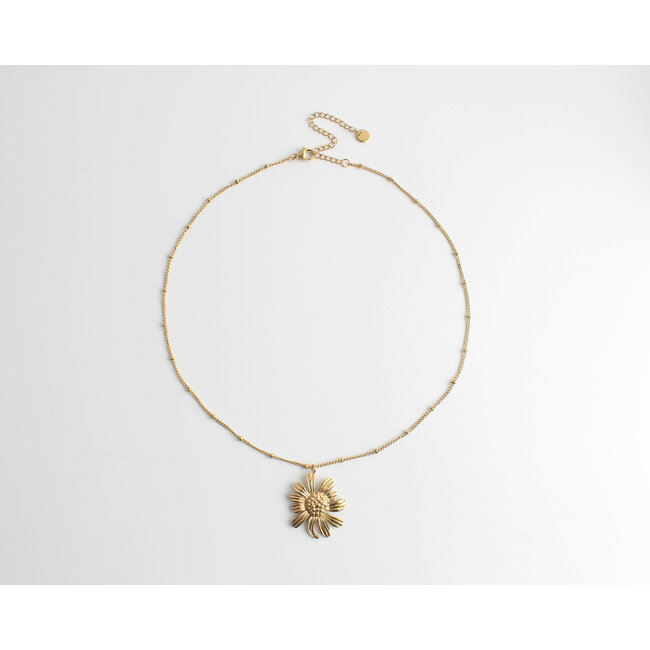 'Gerbera' Necklace gold - Stainless steel