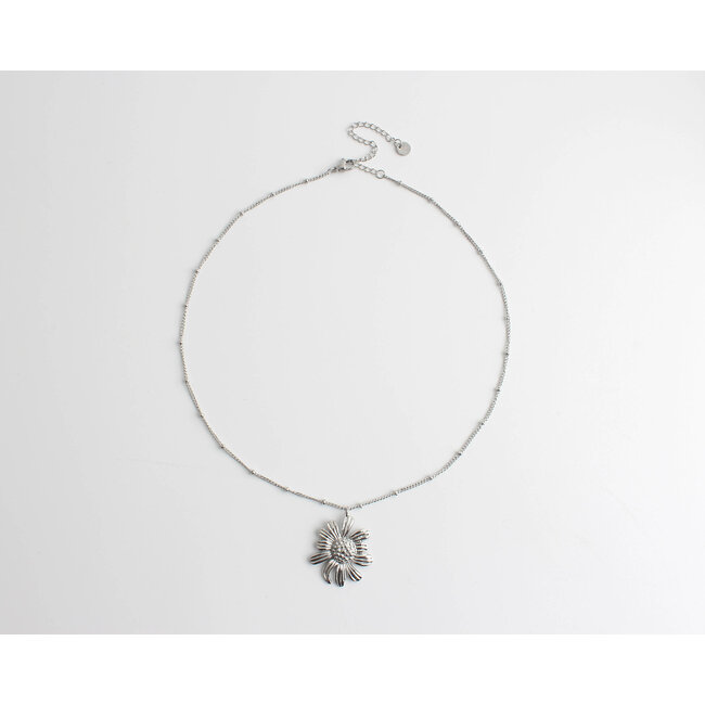 'Gerbera' Necklace silver - Stainless steel