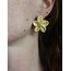 'Fleur' flower earrings gold - stainless steel