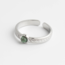 'Zosia' RING SILVER Green  - Stainless Steel (adjustable)