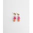 'Bella' earrings pink & orange - stainless steel