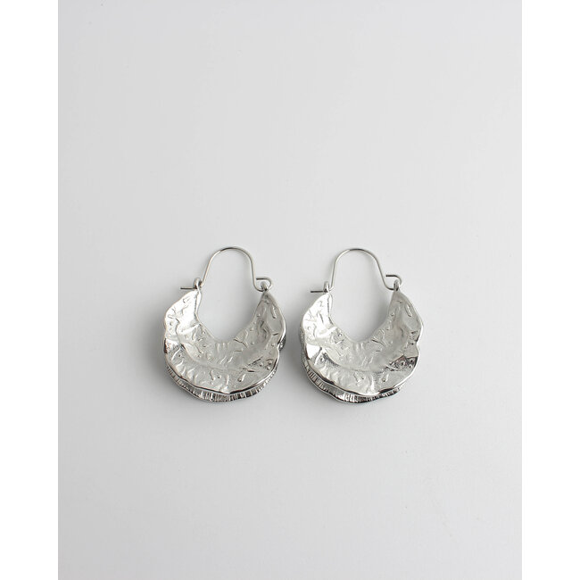 'Adena' ARGENT Boucles d'oreilles - acier inoxydable