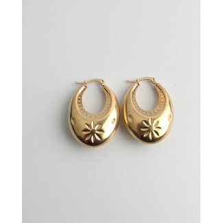 'Duni' Pendientes ORO - Acero inoxidable