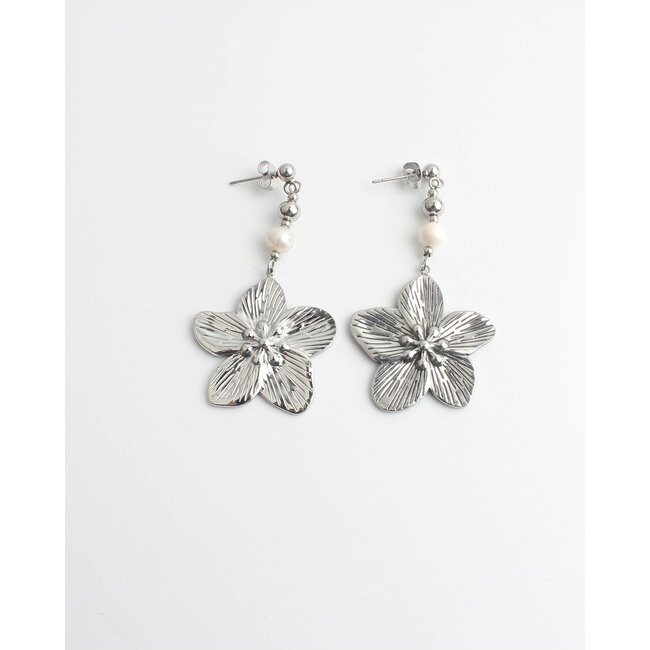 Boucles d'oreilles 'Lolita' argent - acier inoxydable