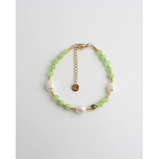 'Kira' Bracelet GREEN - Stainless steel - Copy