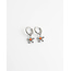 'Poppy' earrings ORANGE SILVER - Stainless steel