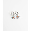 'Poppy' pendientes NARANJA PLATA - Acero inoxidable