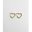 Boucles d'oreilles 'Endless love story' or - acier inoxydable