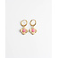 'Riley' Boucles d'oreilles ROSE - Acier inoxydable