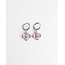 'Riley' Earrings PINK SILVER - Stainless steel