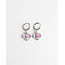 'Riley' Pendientes ROSA PLATA - Acero inoxidable