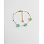 'Dahlia' Armband GOLD BLAU - Edelstahl